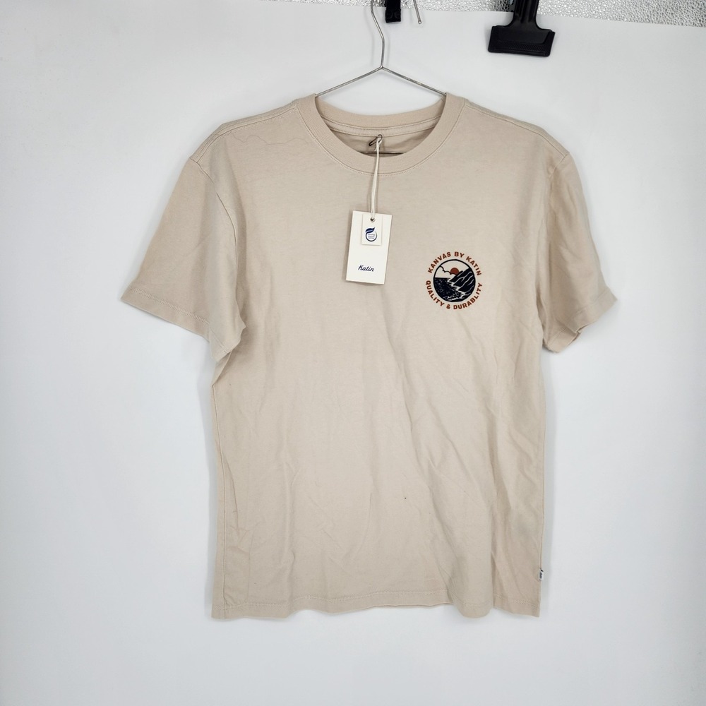 Katin Men's Small Cream Kanvas by Katin Short Sleeve Shirt NWT